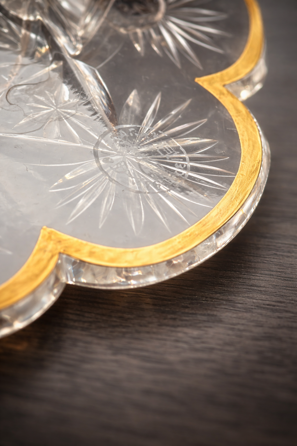 Vintage Baccarat Crystal Glasses - Gold
